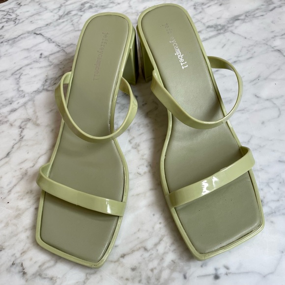 Jeffrey Campbell Jamm-3 Jelly Heel Sandal in Dusty Mint - Picture 7 of 10
